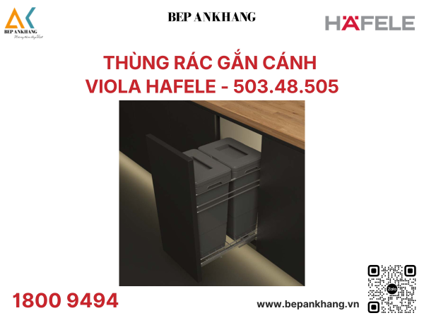 Thùng rác gắn cánh Hafele Viola 400 mm 503.48.505
